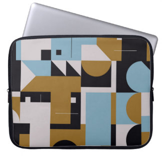 Bauhaus composition artwork made with abstract ele laptop sleeve