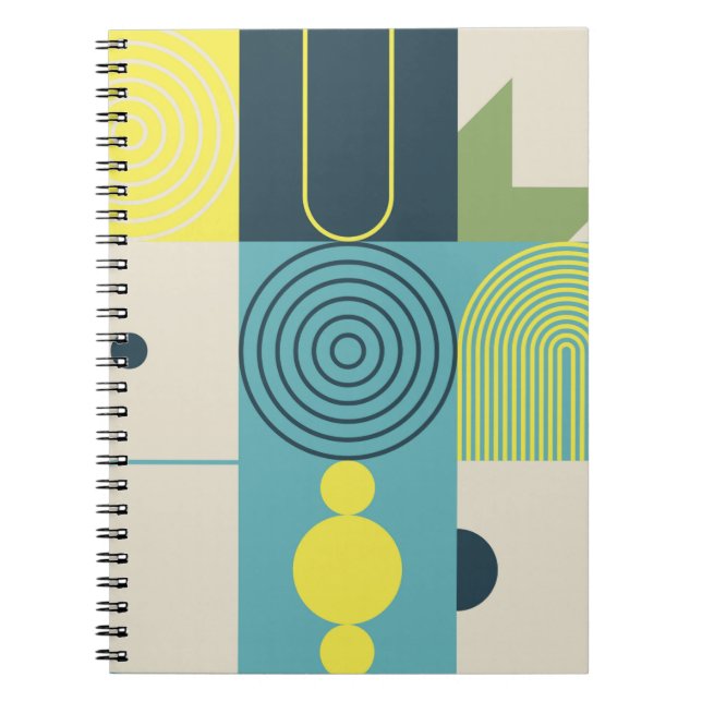 Bauhaus composition artwork made with abstract ele notebook (Front)