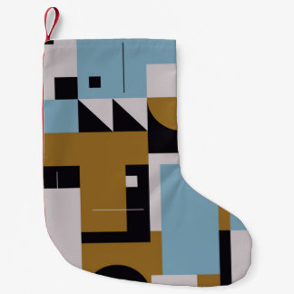 Bauhaus composition artwork made with abstract ele small christmas stocking