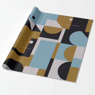 Bauhaus composition artwork made with abstract ele wrapping paper