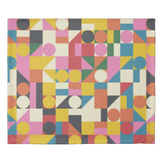 Bauhaus composition artwork made with Vintage abst Duvet Cover