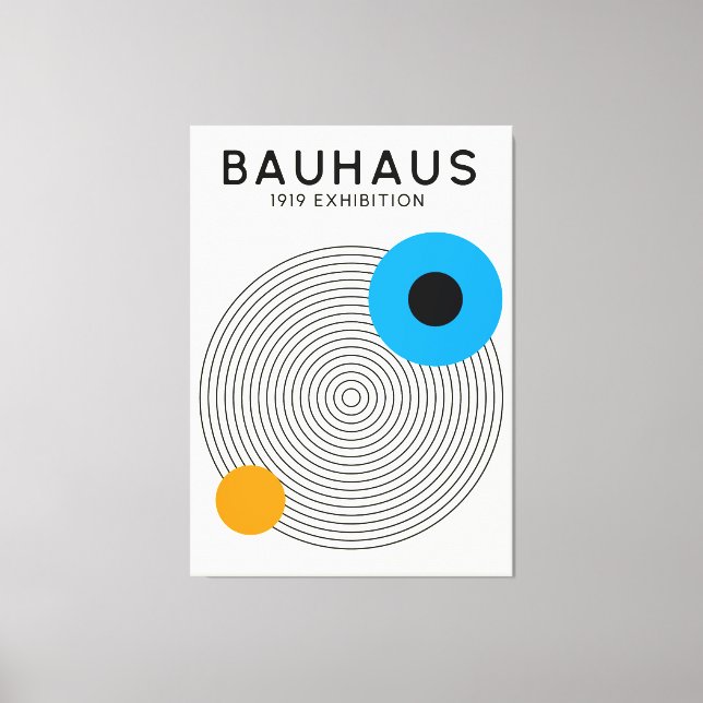 Bauhaus Concentric Circles Modern Art Print (Front)