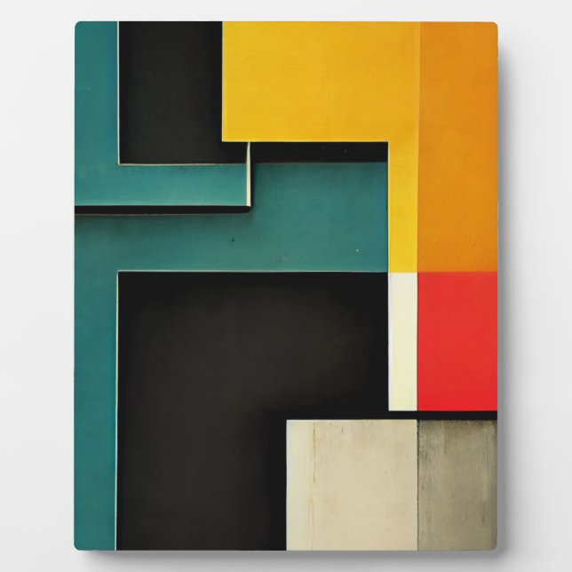 Bauhaus - design inspired by bauhaus style plaque (Front)