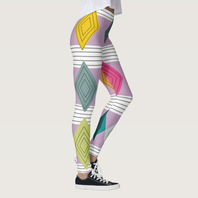 Bauhaus Diamond Quilt  Leggings (Right)