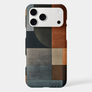Bauhaus Earthy Geometric Block Pattern iPhone Case