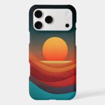 Bauhaus Earthy Sunset Waves Wrap iPhone Case