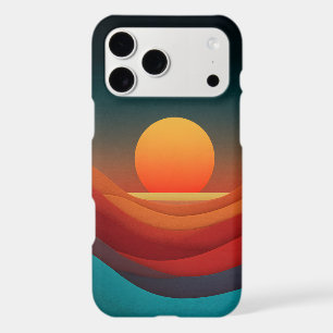Bauhaus Earthy Sunset Waves Wrap iPhone Case