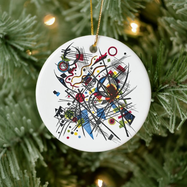 Bauhaus Elegance - Kandinsky's Masterpiece Ceramic Ornament (Tree)
