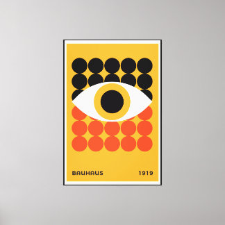 Bauhaus Eye Geometric Art Print Orange 1919