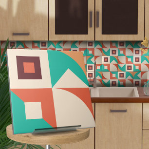 Bauhaus geometric abstract N1 Ceramic Tile