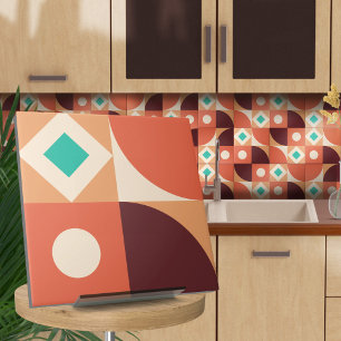 Bauhaus geometric abstract N4 Ceramic Tile