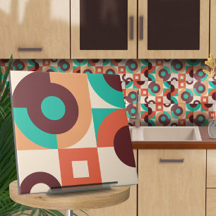 Bauhaus geometric abstract N6 Ceramic Tile