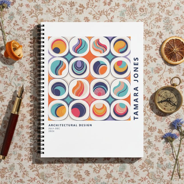 Bauhaus Geometric Abstract Pattern#2 ID1068 Notebook (Creator Uploaded)