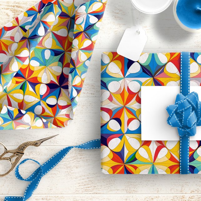 Bauhaus Geometric Abstract Pattern#3 ID1068 Wrapping Paper (Creator Uploaded)