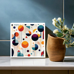 Bauhaus Geometric Abstract Pattern#5 ID1068 Ceramic Tile
