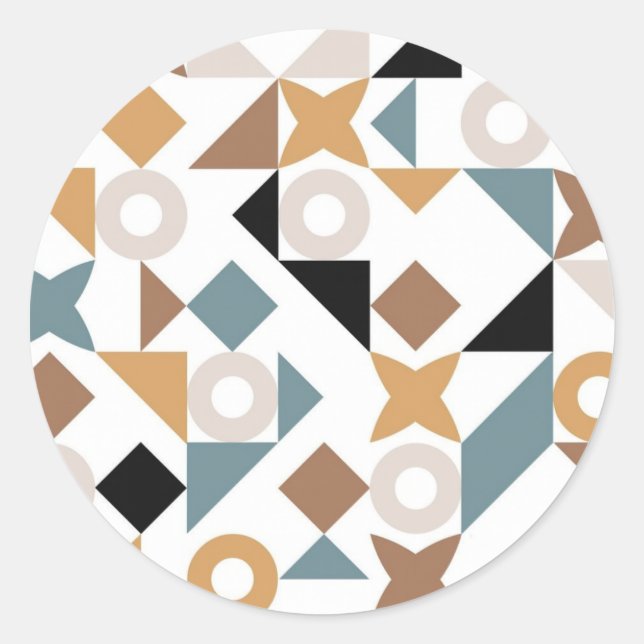 Bauhaus Geometric Baby Circle Sticker (Front)