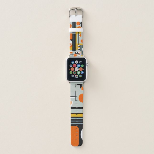 Bauhaus Geometric Design 01 Perfect For Apple Watch Band (Front)