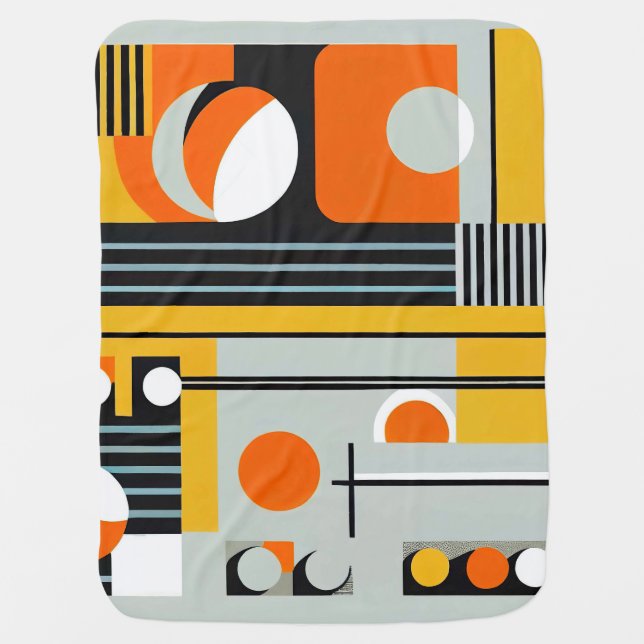 Bauhaus Geometric Design 01 Perfect For Baby Blanket (Front)