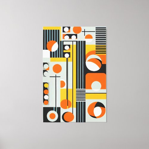 Bauhaus Geometric Design 01 Perfect For Canvas Print