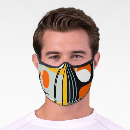 Bauhaus Geometric Design 01 Perfect For Premium Face Mask
