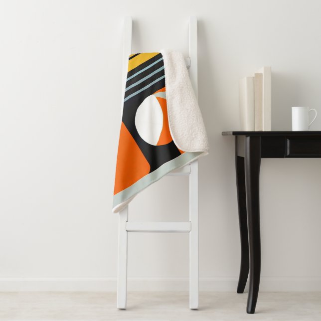 Bauhaus Geometric Design 01 Perfect For Sherpa Blanket (In Situ)