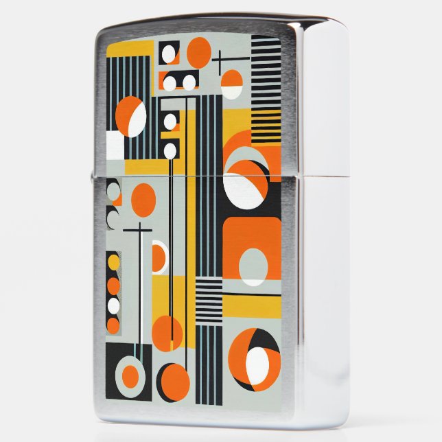 Bauhaus Geometric Design 01 Perfect For Zippo Lighter (Left)