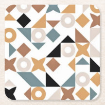 Bauhaus Geometric Paper Coasters