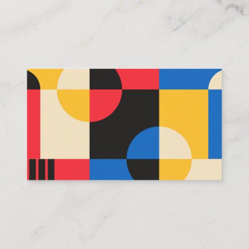 Bauhaus Geometry Pattern Business Card