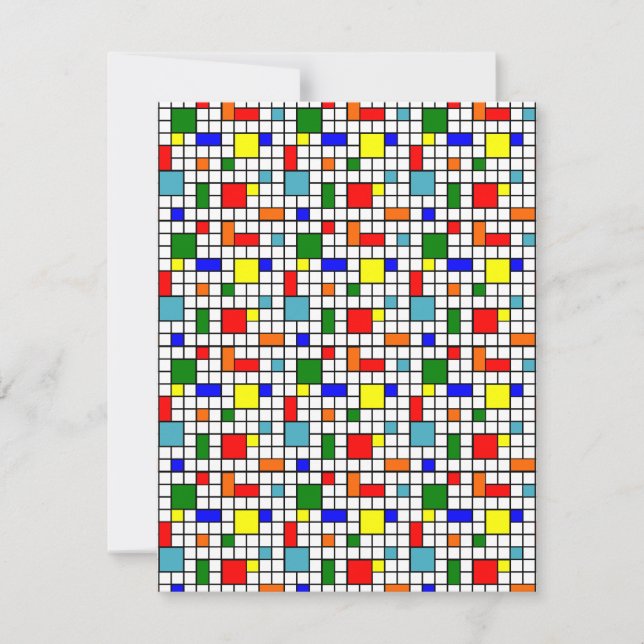 Bauhaus Grid  Note Card (Front)