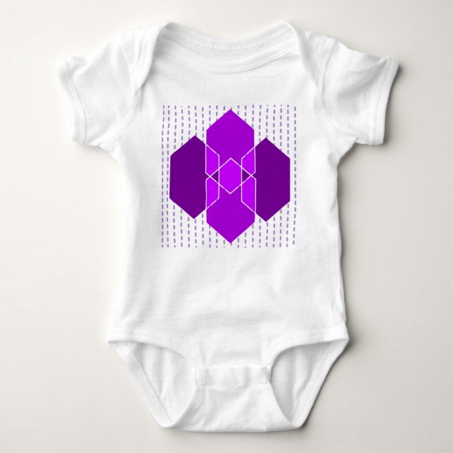 Bauhaus Hexagons  Baby Bodysuit (Front)