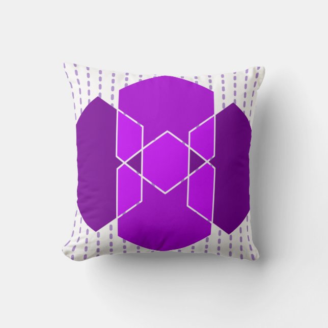 Bauhaus Hexagons  Throw Pillow (Front)