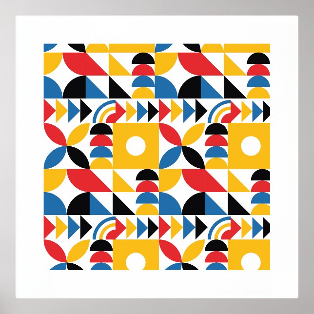 Bauhaus Inspired Contemporary Mid Century Foil Prints (Front)