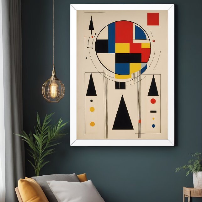 Bauhaus-Inspired Geometric Minimalist Art Poster (Creator Uploaded)