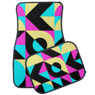Bauhaus Inspired Geometric Pattern  Car Floor Mat