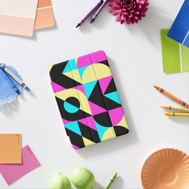 Bauhaus Inspired Geometric Pattern  iPad Mini Cover (In Situ)