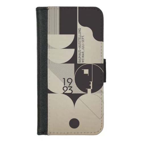 Bauhaus Inspired Geometric Pattern iPhone 87 Wallet Case