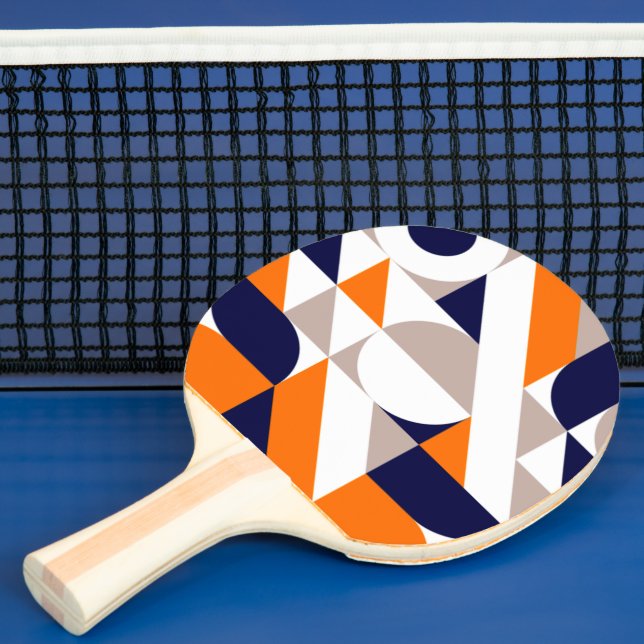 Bauhaus Inspired Geometric Pattern Ping Pong Paddle (Insitu)