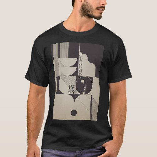 Bauhaus Inspired Geometric Pattern T_Shirt