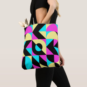 Bauhaus Inspired Geometric Pattern  Tote Bag