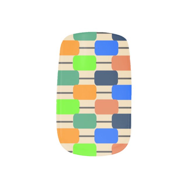 Bauhaus Inspired Minx Nail Art (Left Thumb)
