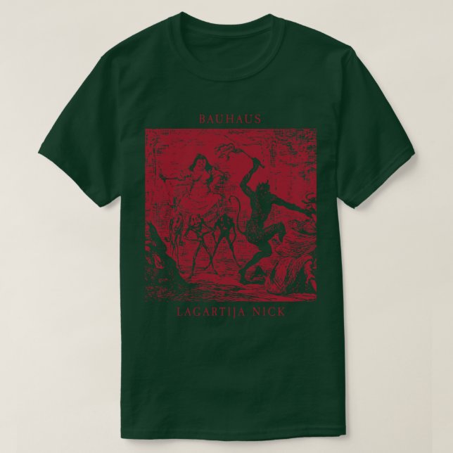 Bauhaus Lagartija Nick Goth Gothic Bela Lugosis De T-Shirt (Design Front)