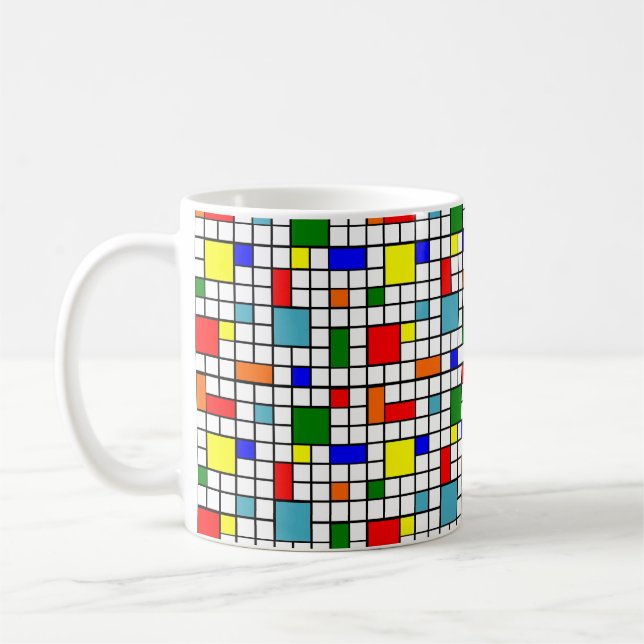 Bauhaus Larger Grid  Coffee Mug (Left)