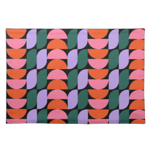 Bauhaus Mid Century Modern Geometric MCM Retro Cloth Placemat