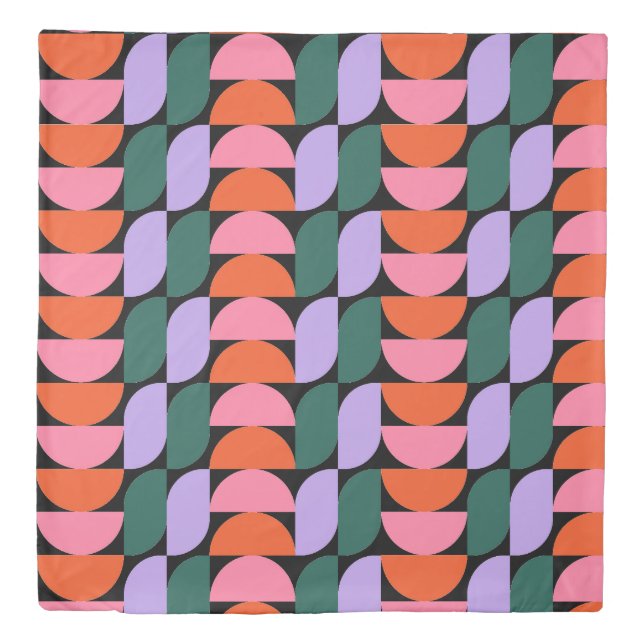 Bauhaus Mid Century Modern Geometric MCM Retro Duvet Cover (Front)