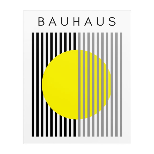 Bauhaus Modern Art Yellow Circle Stripes (Front)