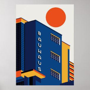 bauhaus, modernist, minimal, geometric, abstract, poster