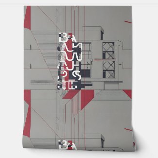 Bauhaus Movement Conceptual Artwork Peel and Stick Wallpaper