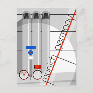 Bauhaus Munich Germany Travel Postcard