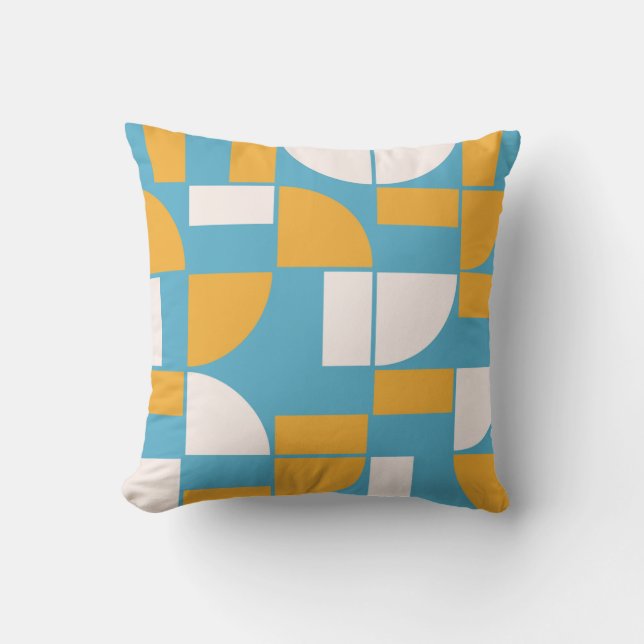 Bauhaus Pattern 03 Throw Pillow (Front)