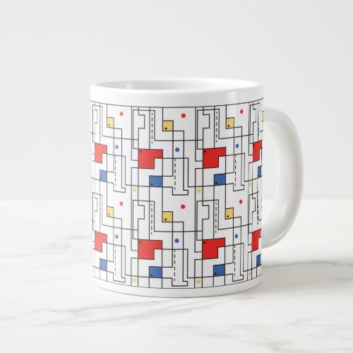 Bauhaus Pattern Giant Coffee Mug